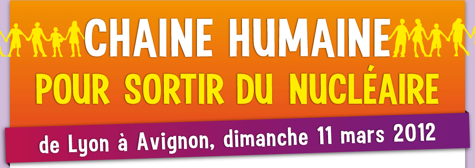 Menschenkette im Rhônetal