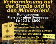 Kundgebung am Samstag in Freiburg: Keine Corona Verharmlosung auf der Straße und in den Ministerien